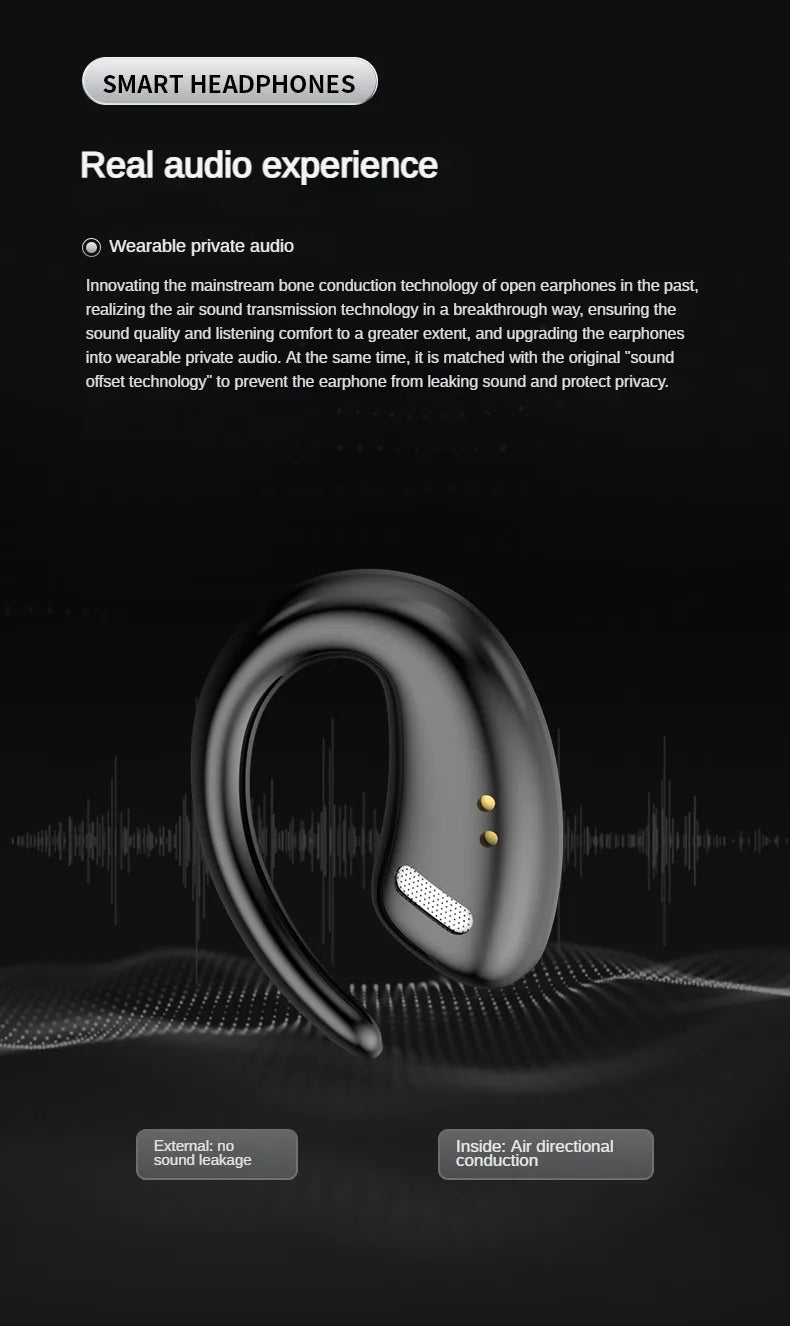 Bone Conduction Bluetooth Headset Sports Wireless Earbuds IPX5