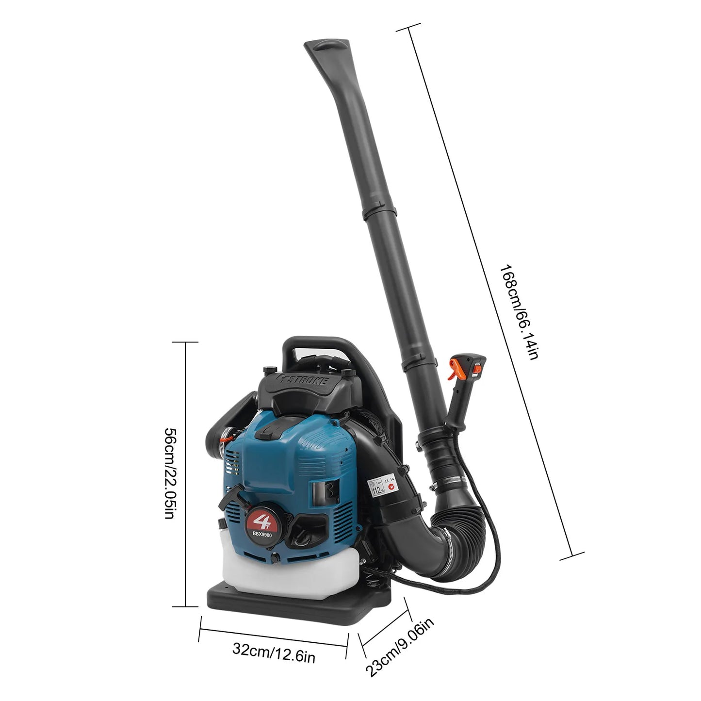 Bymaocar Backpack Leaf Blower 75.6cc 4-Stroke Gas Engine for Yard Debris