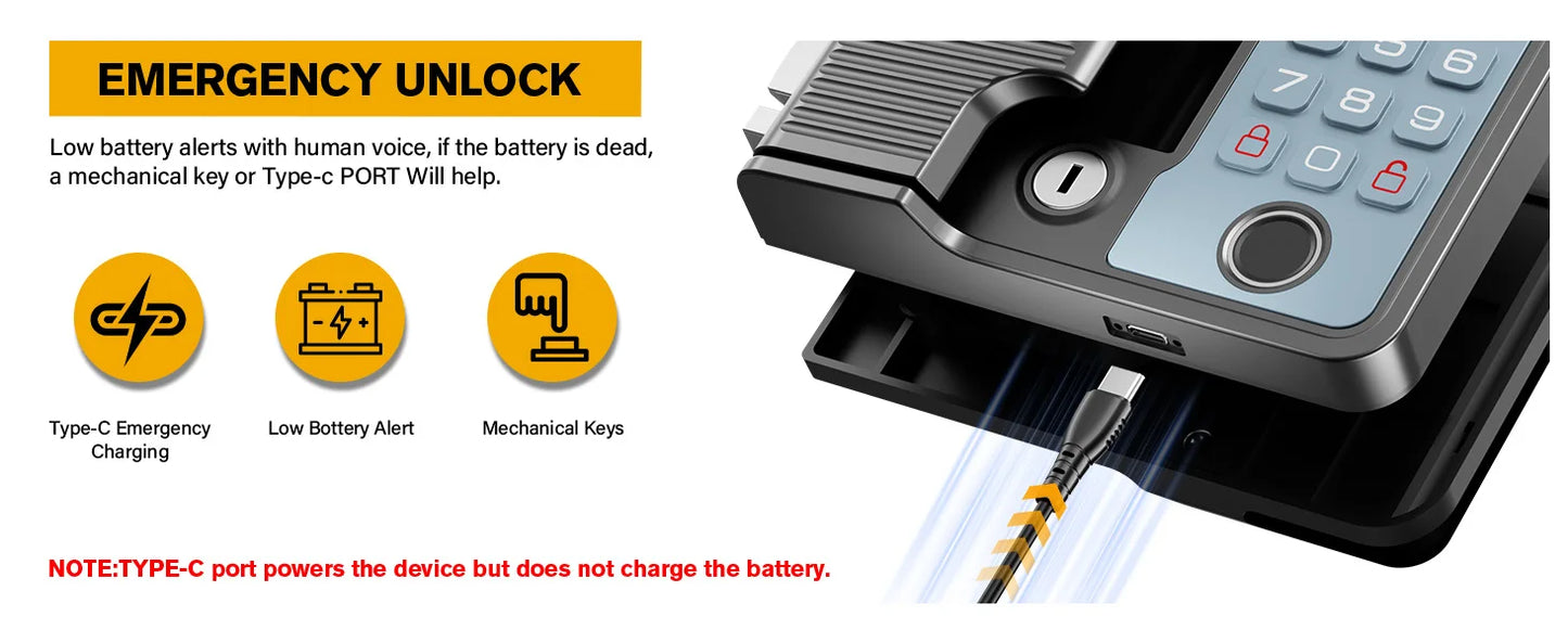 Smart RV Door Lock Keyless Entry Weatherproof Fingerprint Remote Keypad