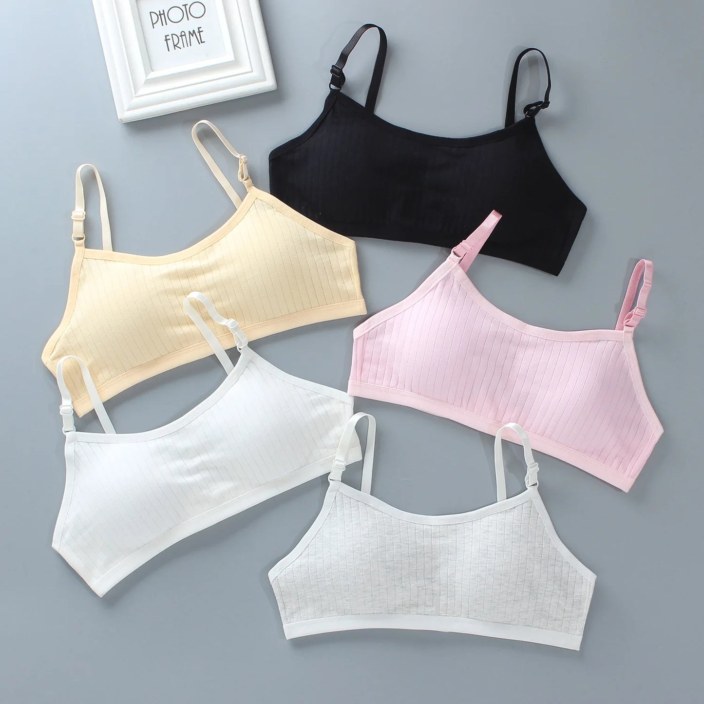 Teenage Girls Training Bra Seamless Cotton Spandex Vest Bra