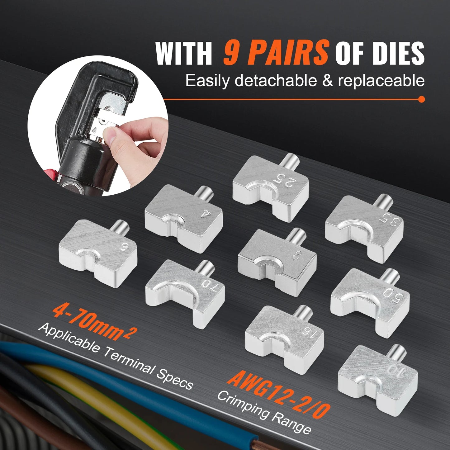 SucceBuy Hydraulic Crimping Tool for Copper Aluminum Lugs