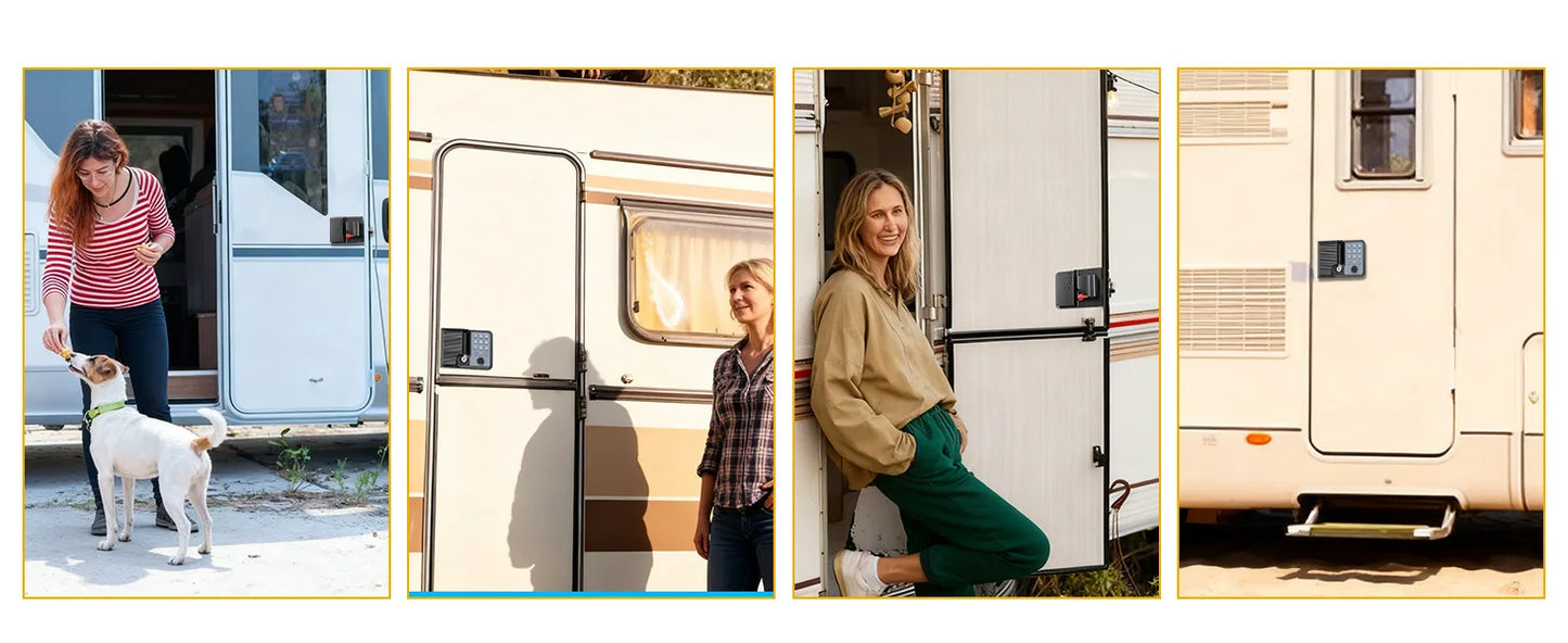 Smart RV Door Lock Keyless Entry Weatherproof Fingerprint Remote Keypad