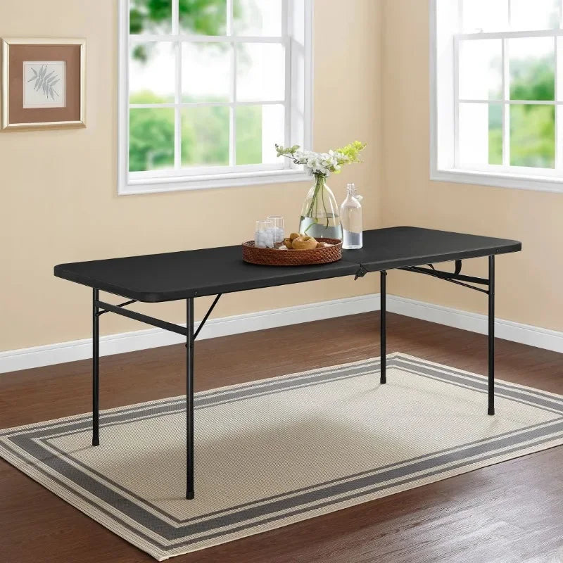 Mainstays Bi Fold Plastic Folding Table Portable For Parties Picnics