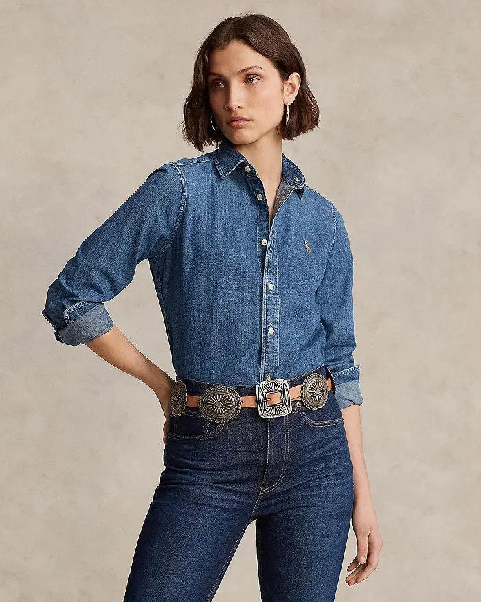 Ralph Lauren Denim Button Down Shirt Casual Everyday
