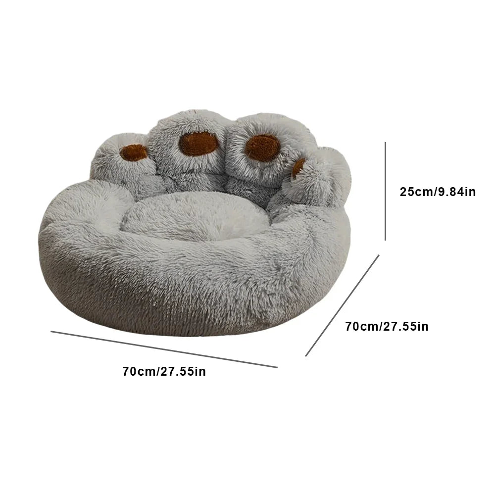NONECN Fluffy Dog Bed Sofa Plush Kennel Mat For Pets