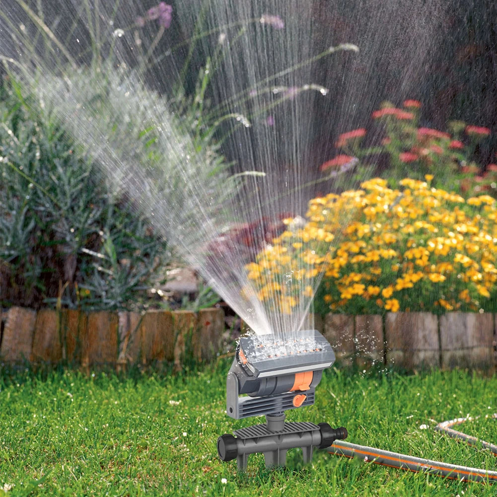 Oscillating Sprinkler Automatic Garden Sprinkler With 16 Nozzles For Lawn Patio Garden Watering System Adjustable Flow