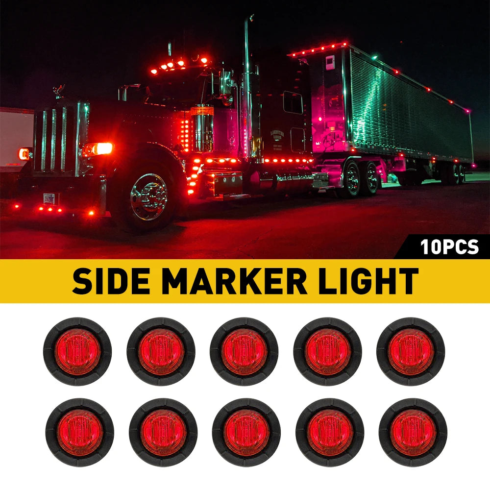AUXITO 10Pcs Car LED Clearance Side Marker Lights For Trailers