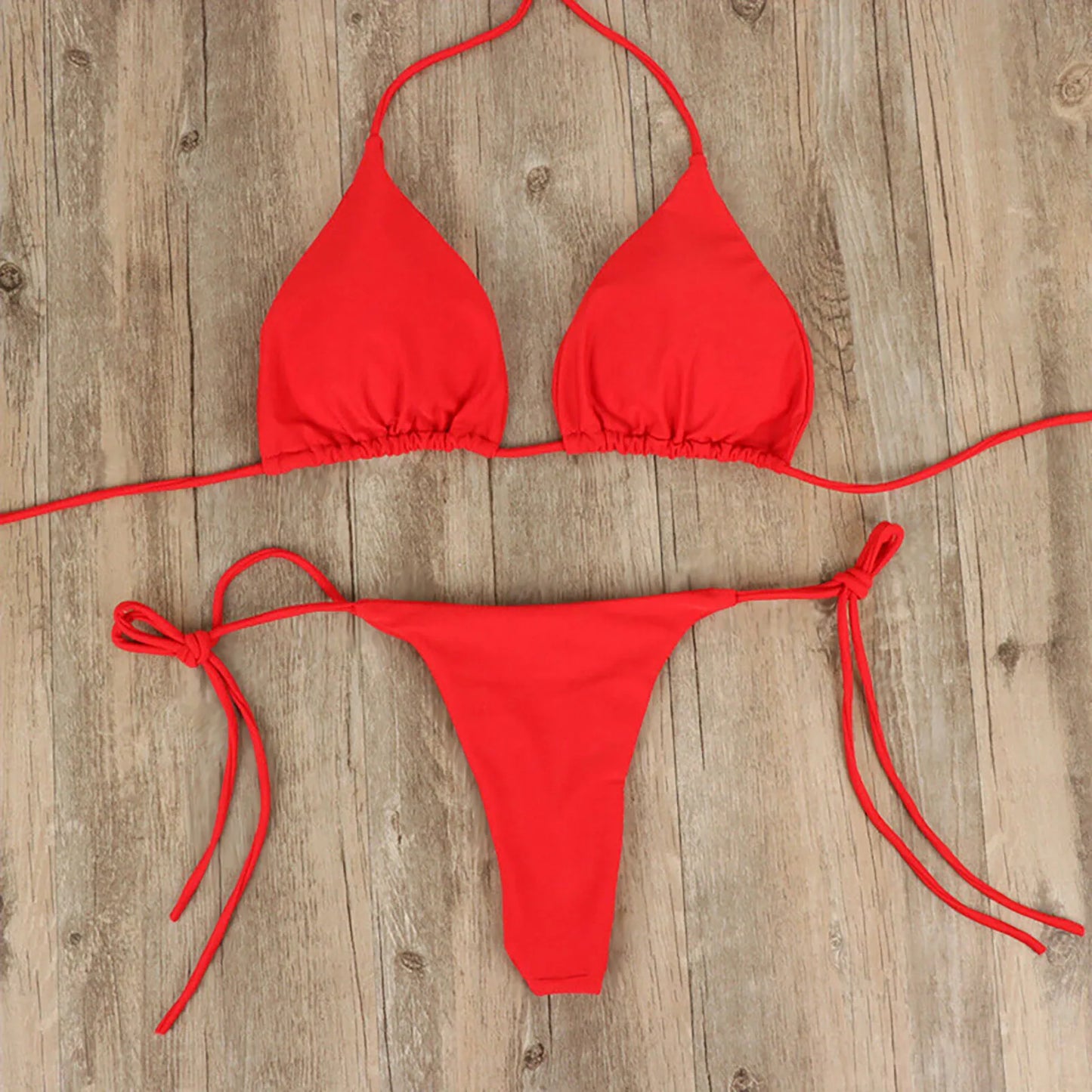 Women Sexy Push Up Bikini Set With Padded Bra Thong Two Piece Swimwear