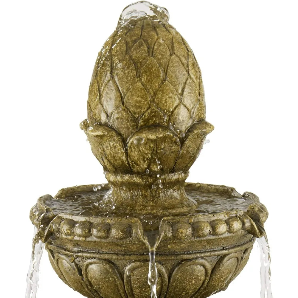 Lamps Plus Sag Harbor Italian Outdoor Stone Waterfall Fountain LED