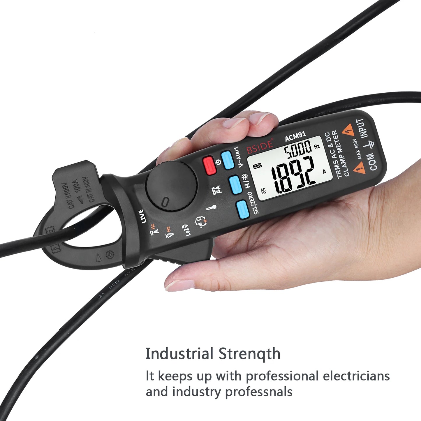 BSIDE ACM91 Digital Clamp Meter 100A DC AC Ammeter