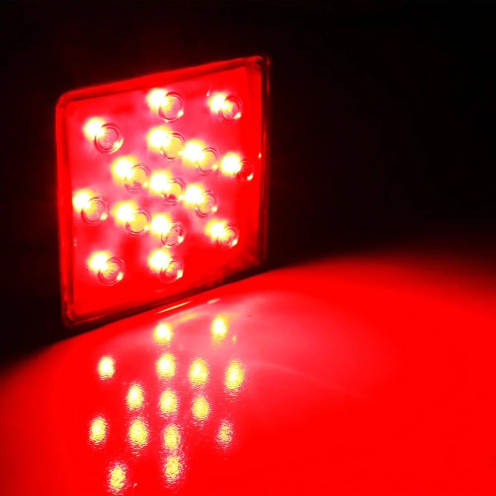 Smoked Lens 15-LED Truck Brake Light Taillight Trailer Hitch Cover