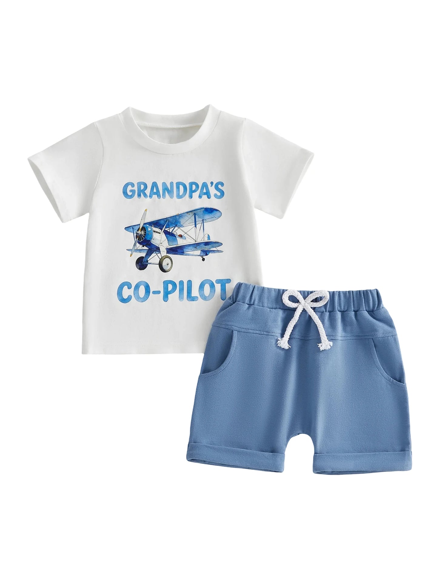 Dinosaur Print Short Sleeve Tops And Elastic Waist Shorts Set For Toddler Boy