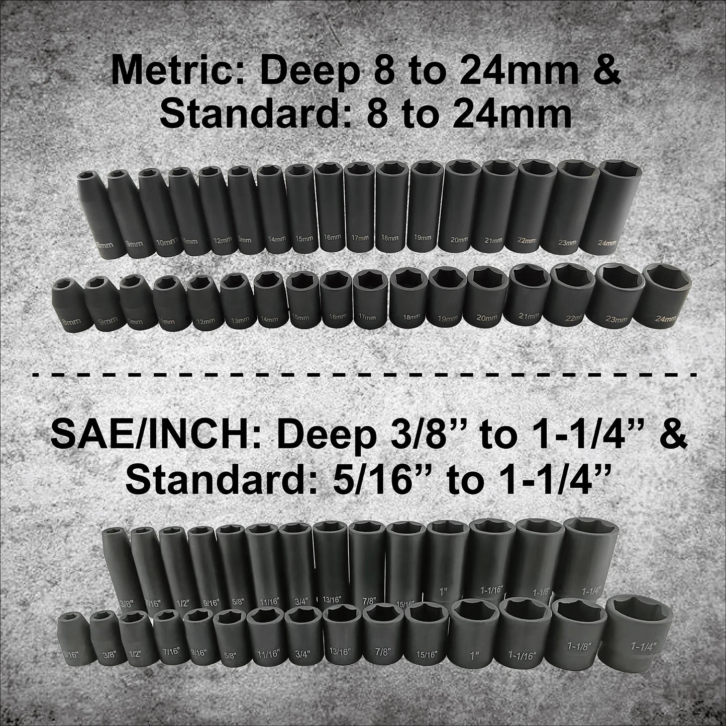 GOSWIFTDIY 70 Piece Impact Socket Set With Ratchet
