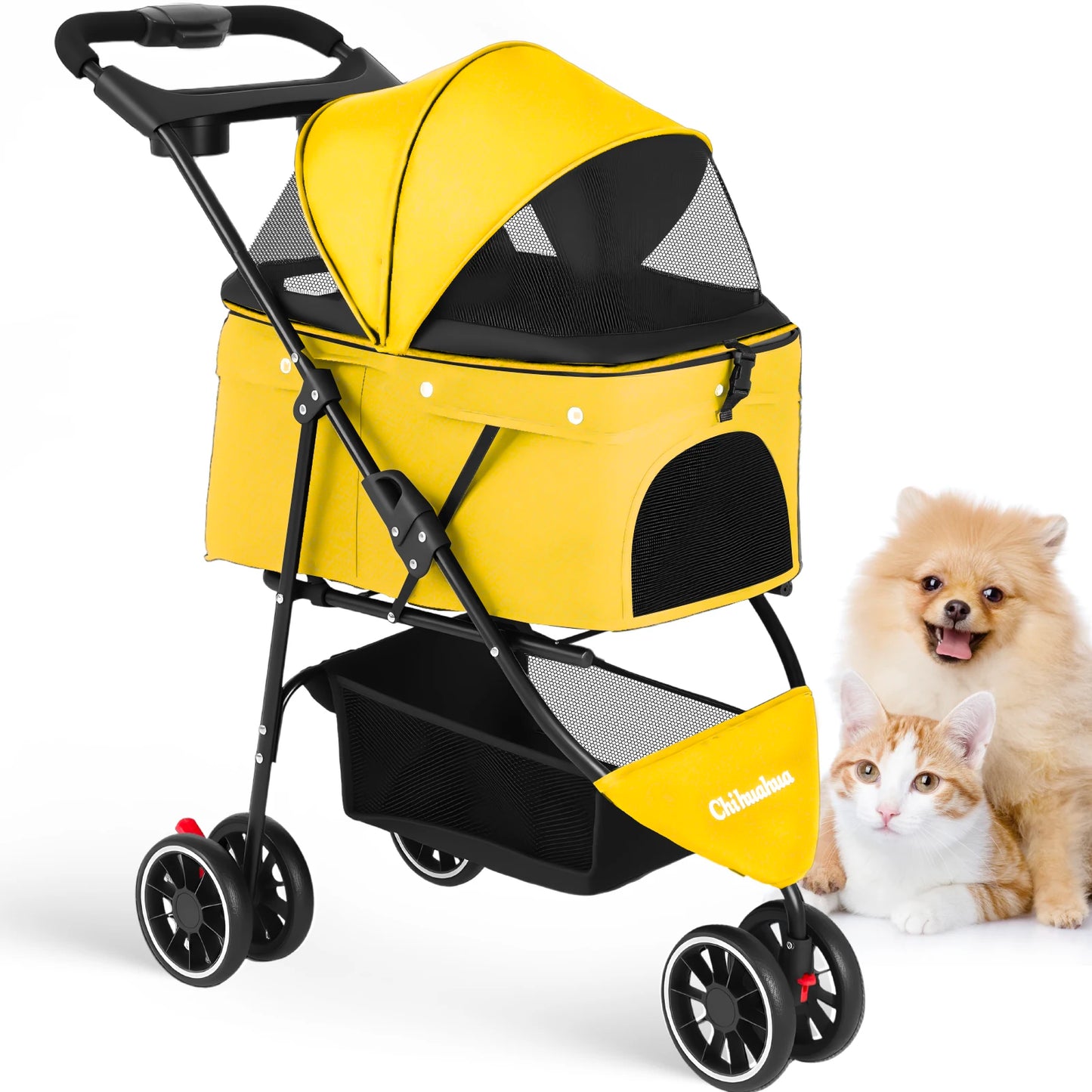Chihuahua Pet Stroller For Dogs And Cats Foldable Portable