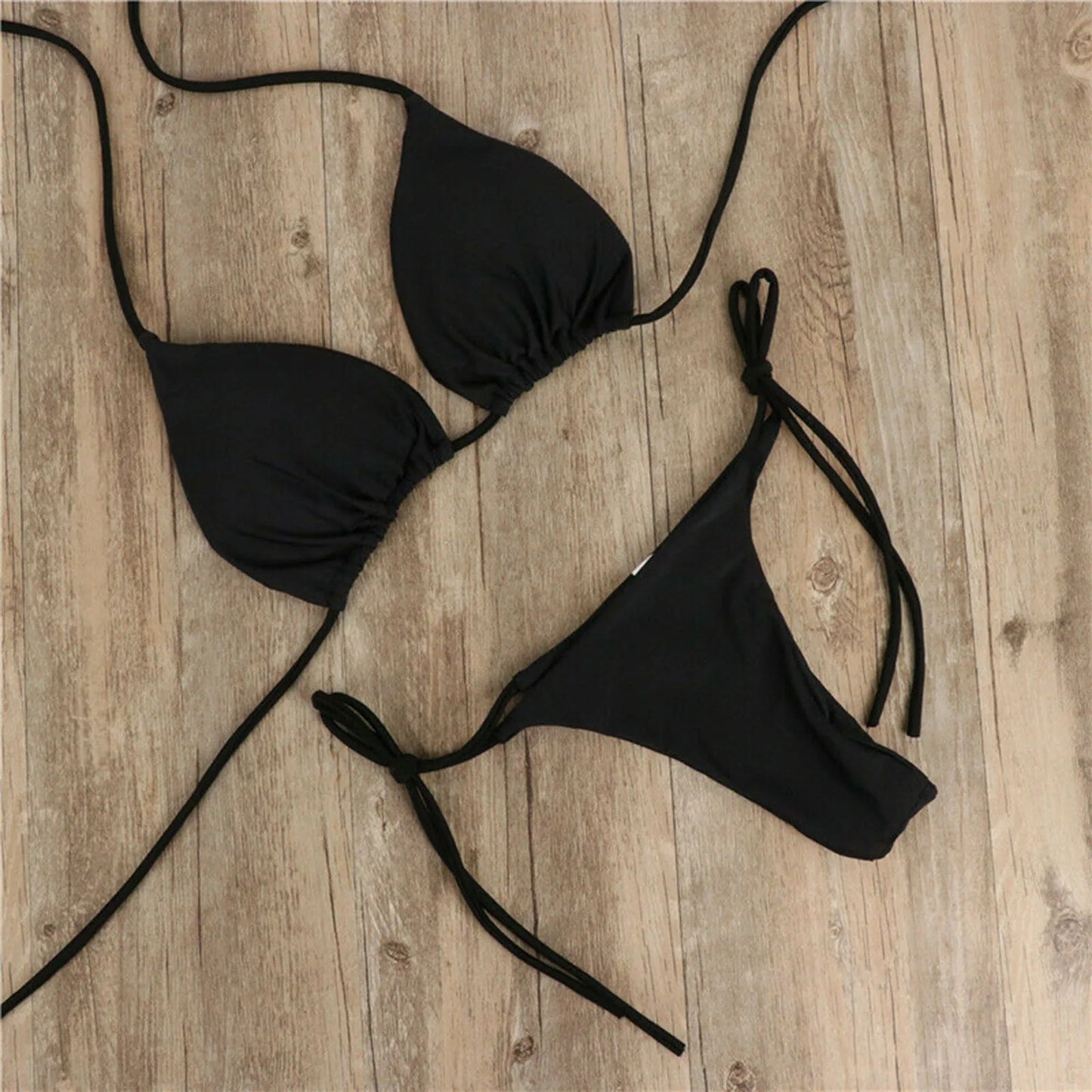 Women Sexy Push Up Bikini Set With Padded Bra Thong Two Piece Swimwear