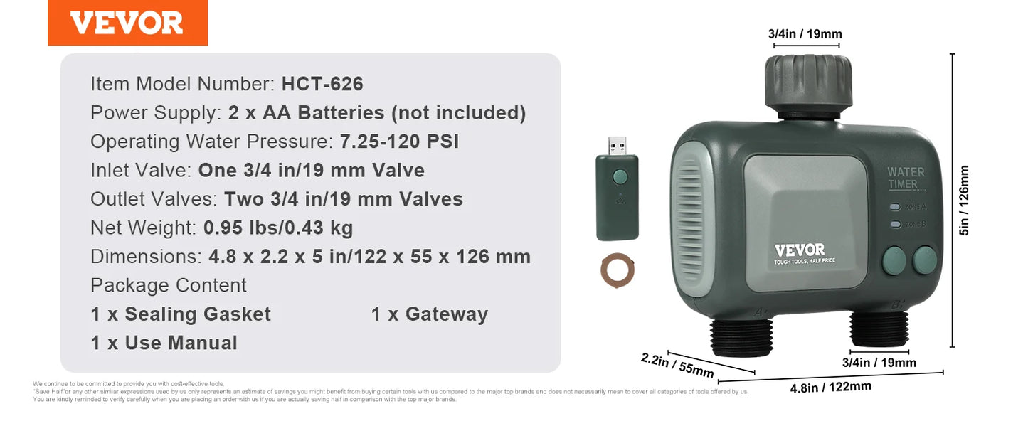 SucceBuy WiFi Sprinkler Timer Hose Faucet Water Timer