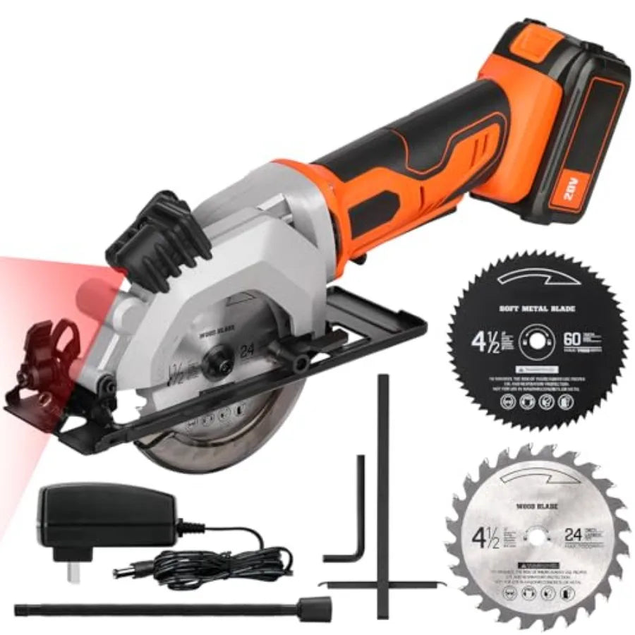 SHXI DC20V Mini Circular Saw Cordless With Laser Rip Guide