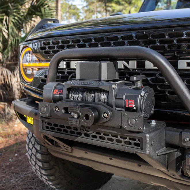 OPENROAD 12v 13500lbs Recovery Winch with Synthetic Rope 2 Wireless Remotes IP68 Waterproof Electric Winch for Jeep 4x4 Off Road