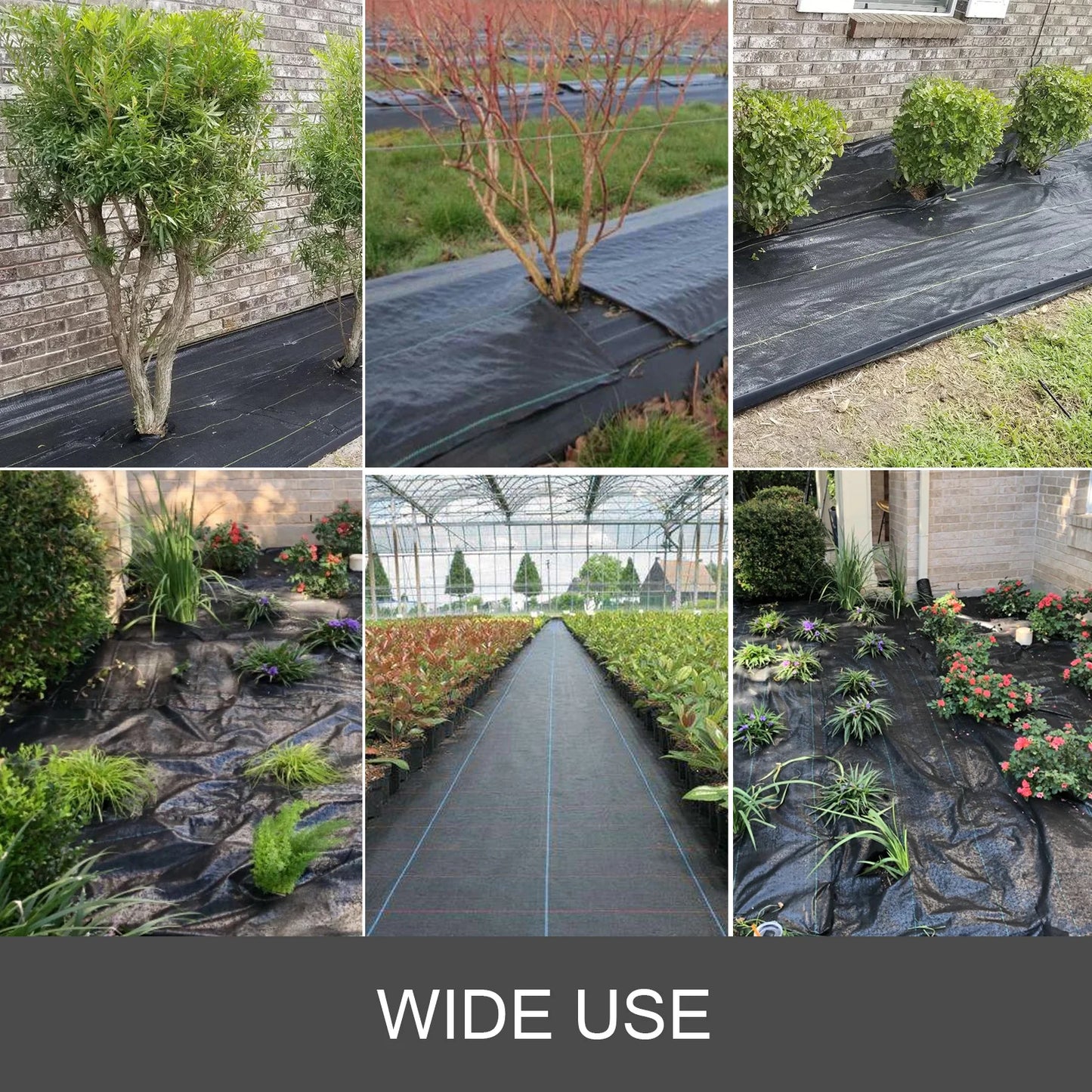 SucceBuy Landscape Fabric Heavy Duty Weed Barrier for Ground Cover
