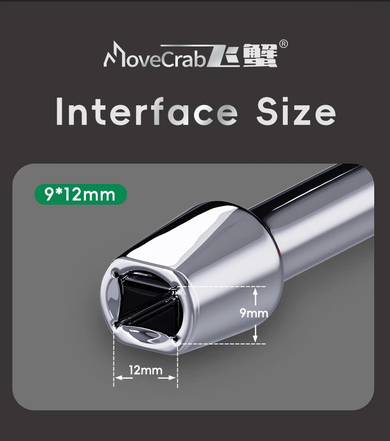 MoveCrab Digital Torque Wrench With Interchangeable Heads 6.8-135 Nm