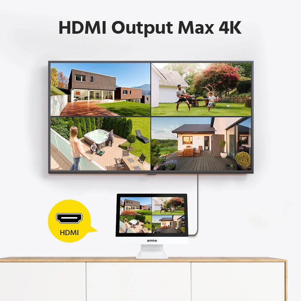 ANNKE 5MP Wireless Security Cameras Kit Outdoor NVR CCTV System