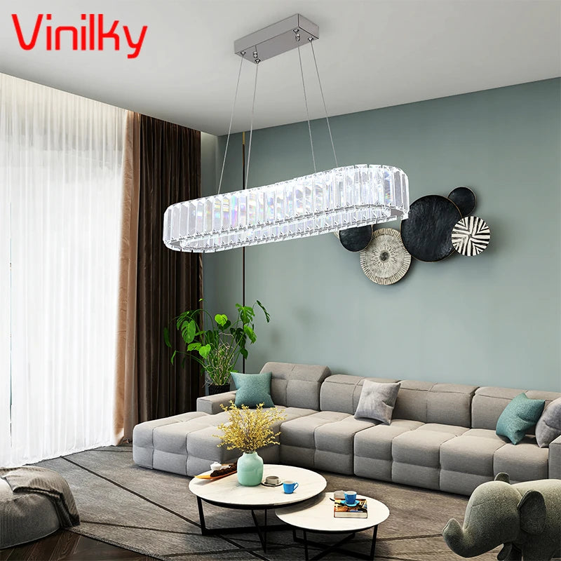 Vinilky Modern Crystal Ceiling Chandelier for Living Room