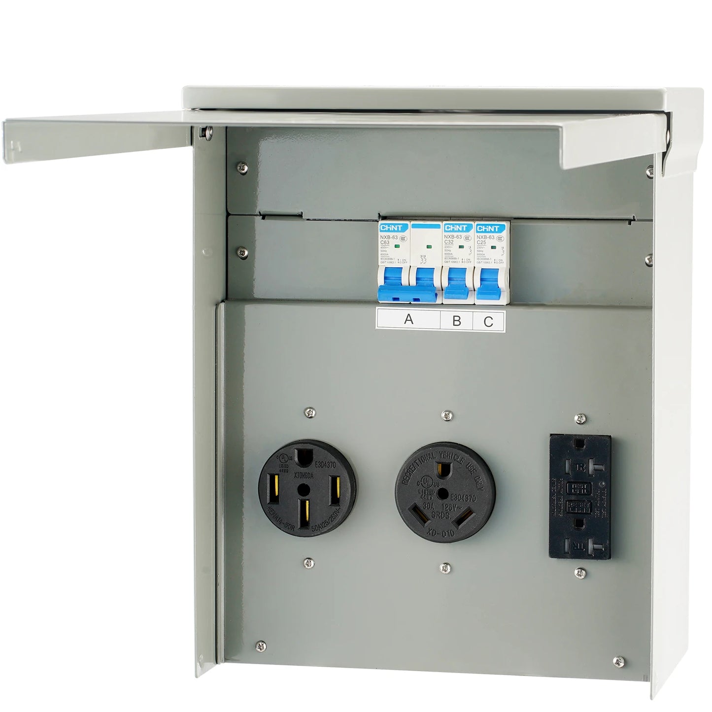 SucceBuy Temporary Power Outlet Panel 125 250V 20A 30A Receptacle