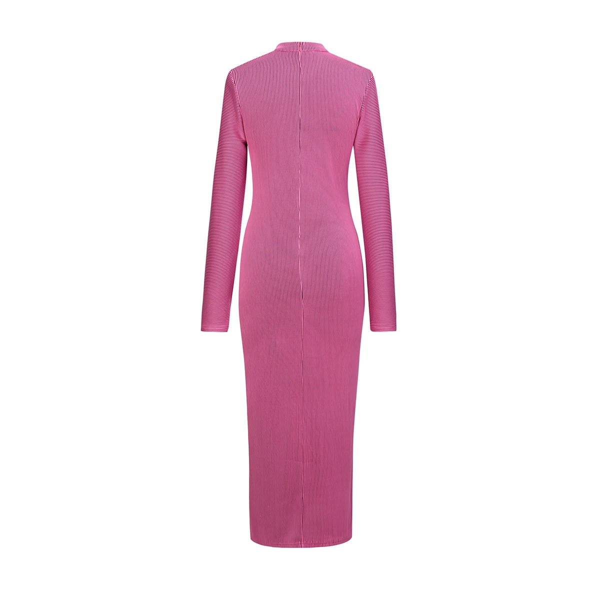 MSHIGHBEAUTY Hanging Neck Hollow Dress Slim Fit Long Sleeve