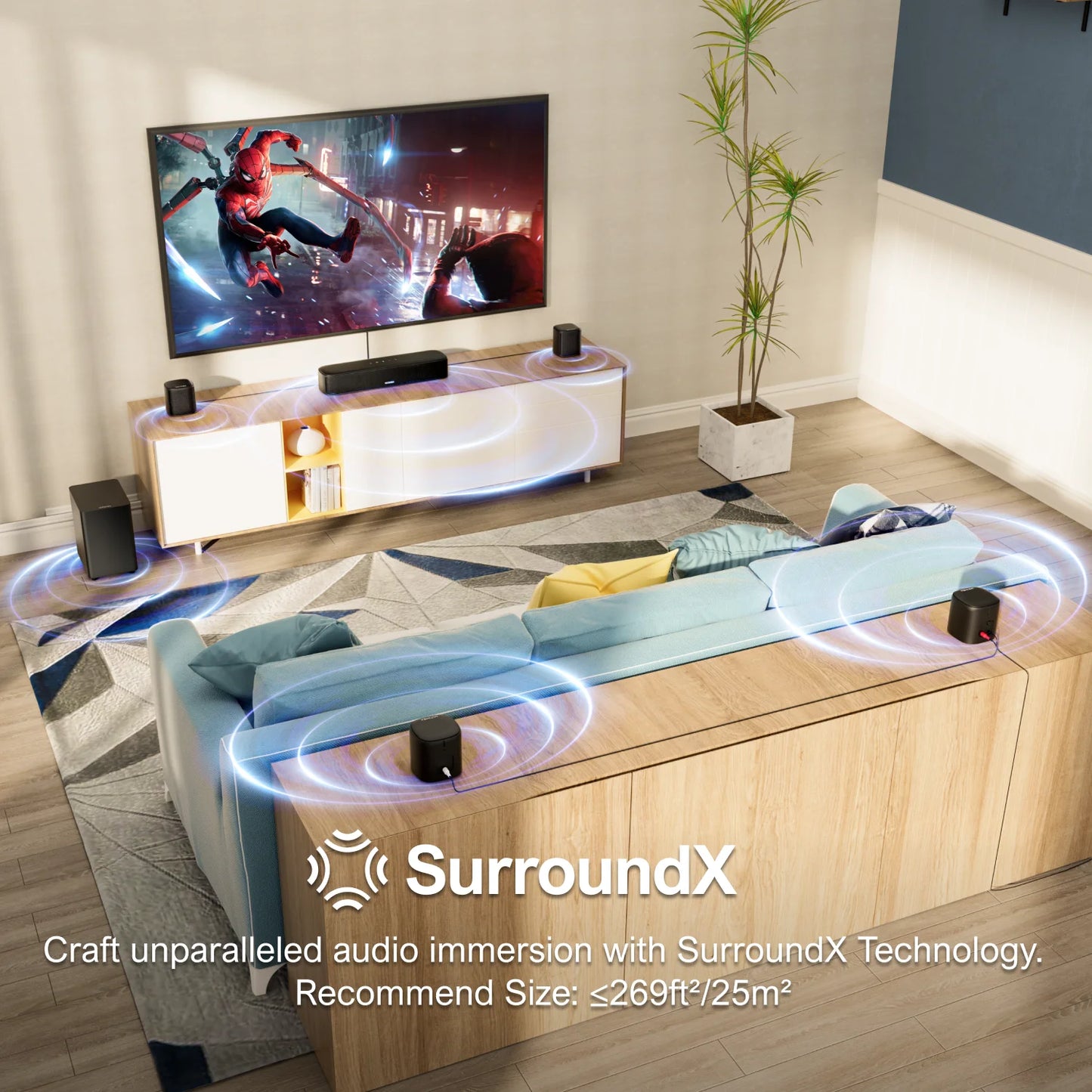 ULTIMEA 7.1ch Virtual Surround Sound Bar With App Control