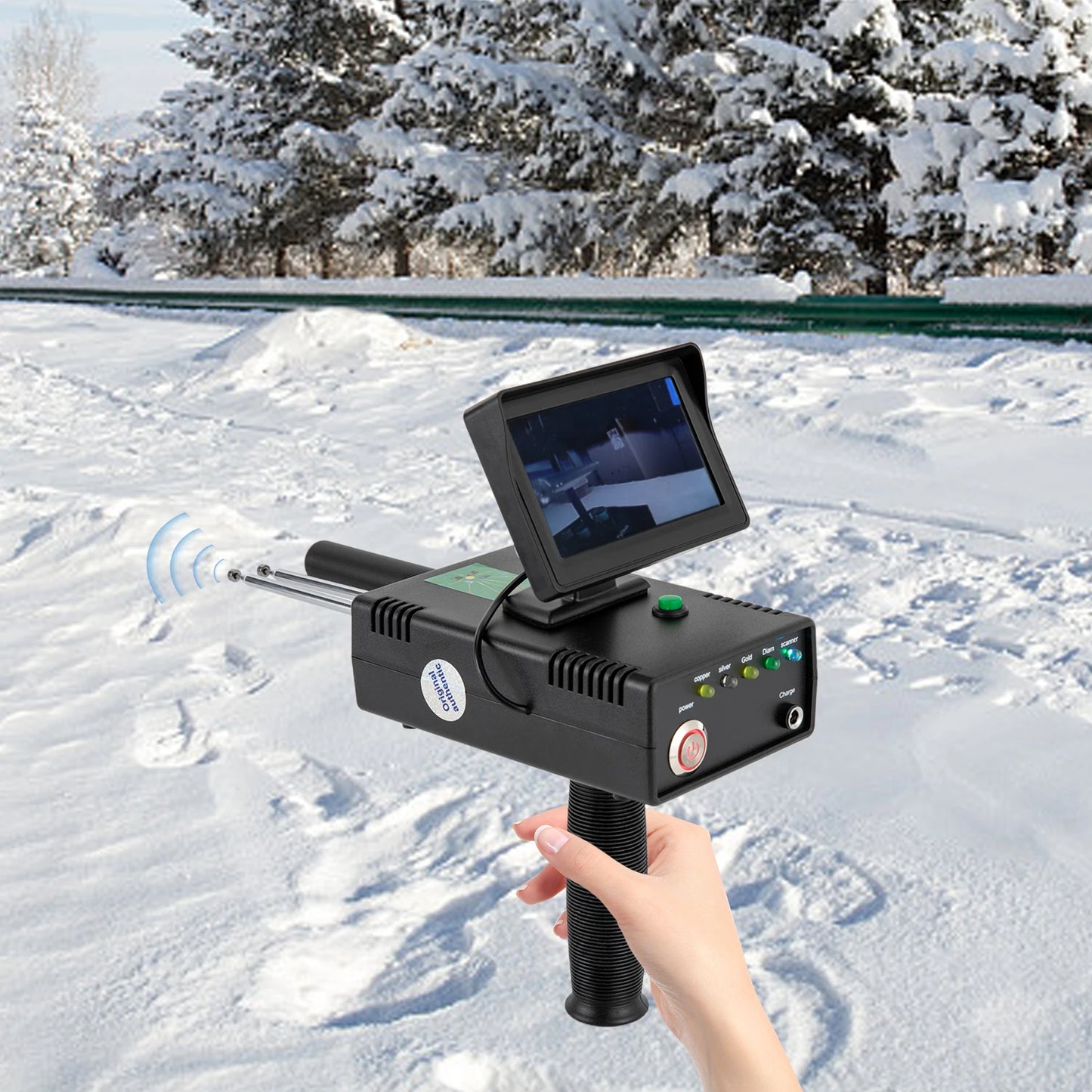 Metal Detector 3D LED Display Treasure Finder With Locator