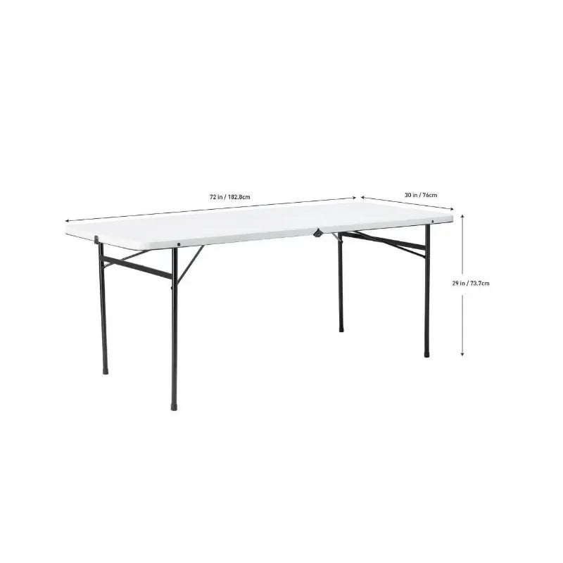 Mainstays Bi Fold Plastic Folding Table Portable For Parties Picnics