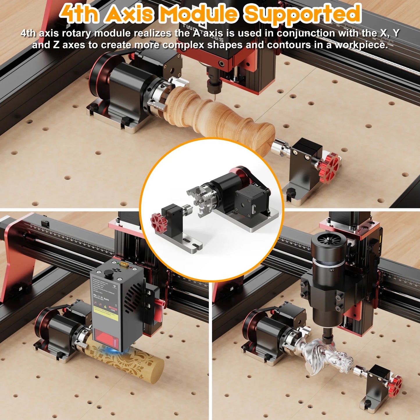 Two Trees TTC450Pro CNC 4 Axis Metal Cutting Router Engraving