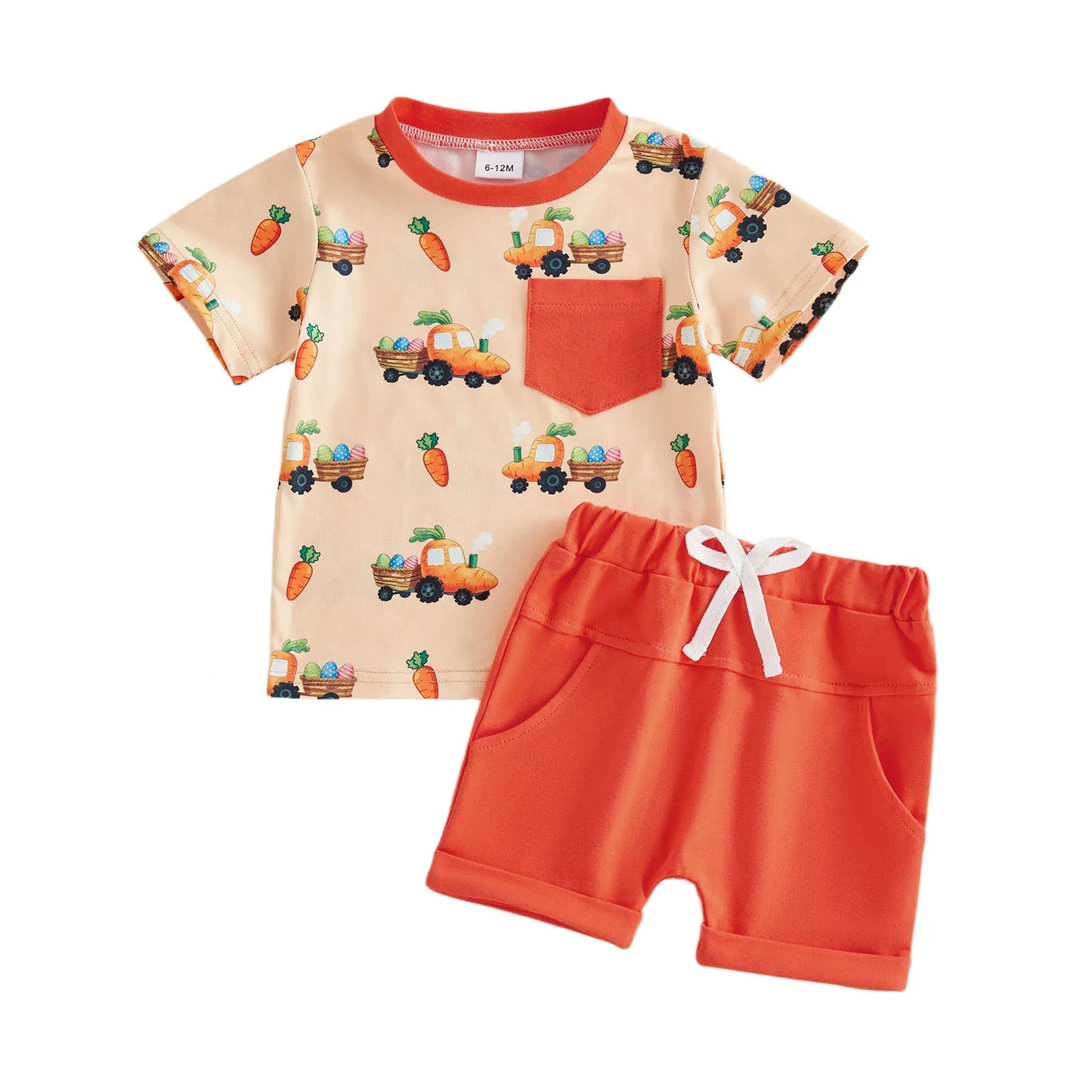 Easter Bunny Print Baby Girls 2 Piece Clothing Set