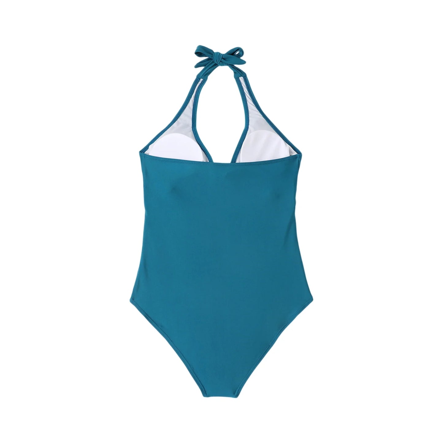 NONECN Tummy Control Cross Front Striped One Piece Swimsuit