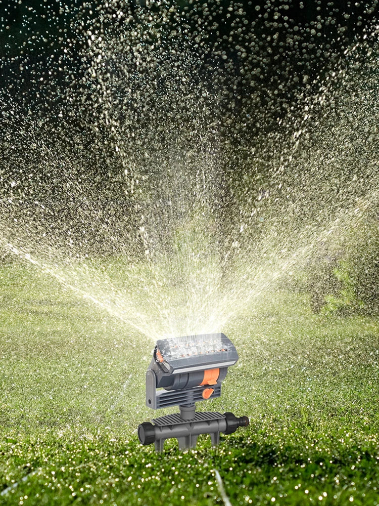 Oscillating Sprinkler Automatic Garden Sprinkler With 16 Nozzles For Lawn Patio Garden Watering System Adjustable Flow