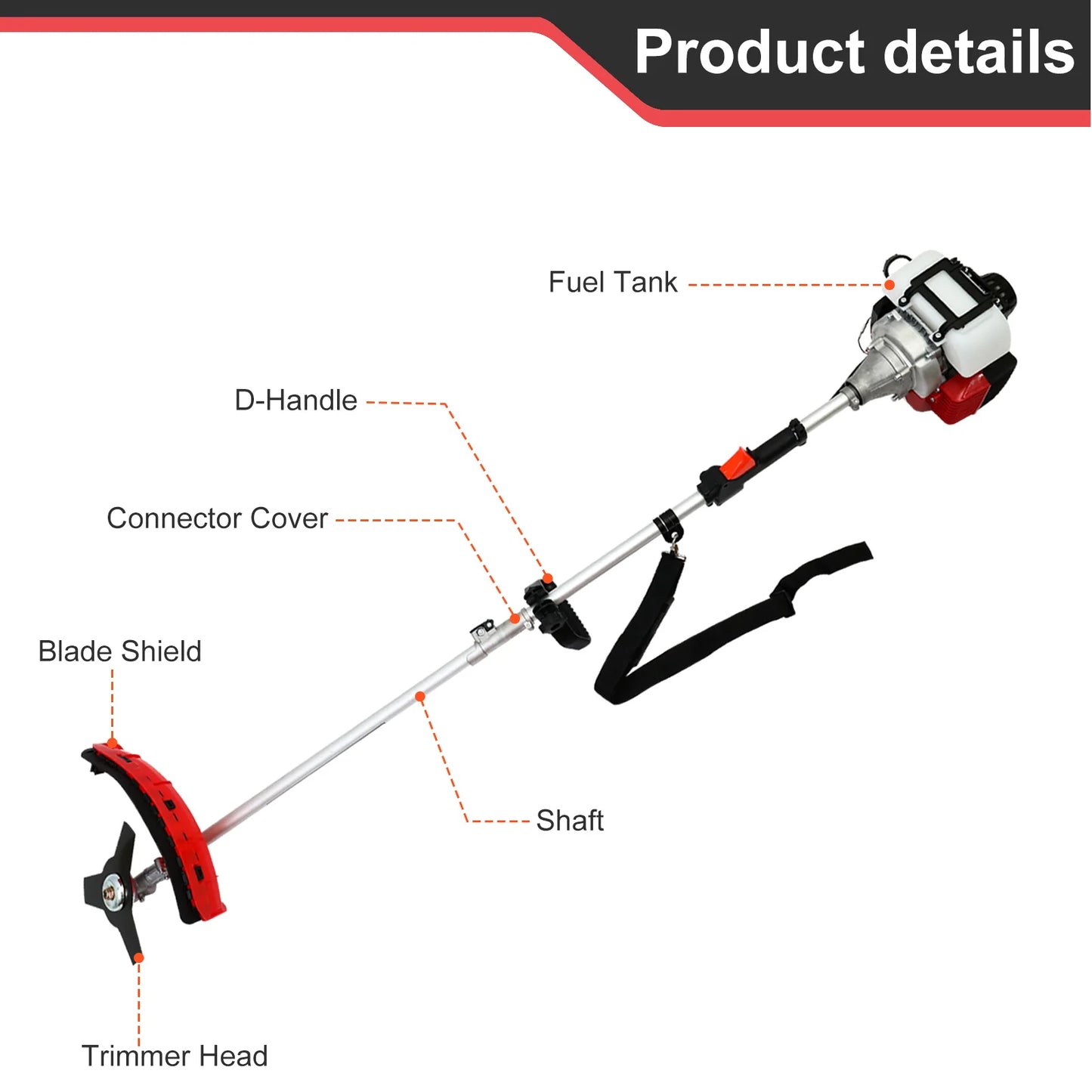 Gas 4 Stroke Weed Eater 31cc Straight Shaft Trimmer
