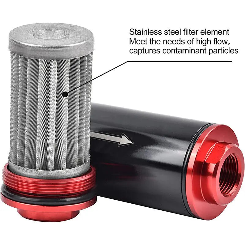 Cssport High Flow Inline Fuel Filter 100 Micron Universal