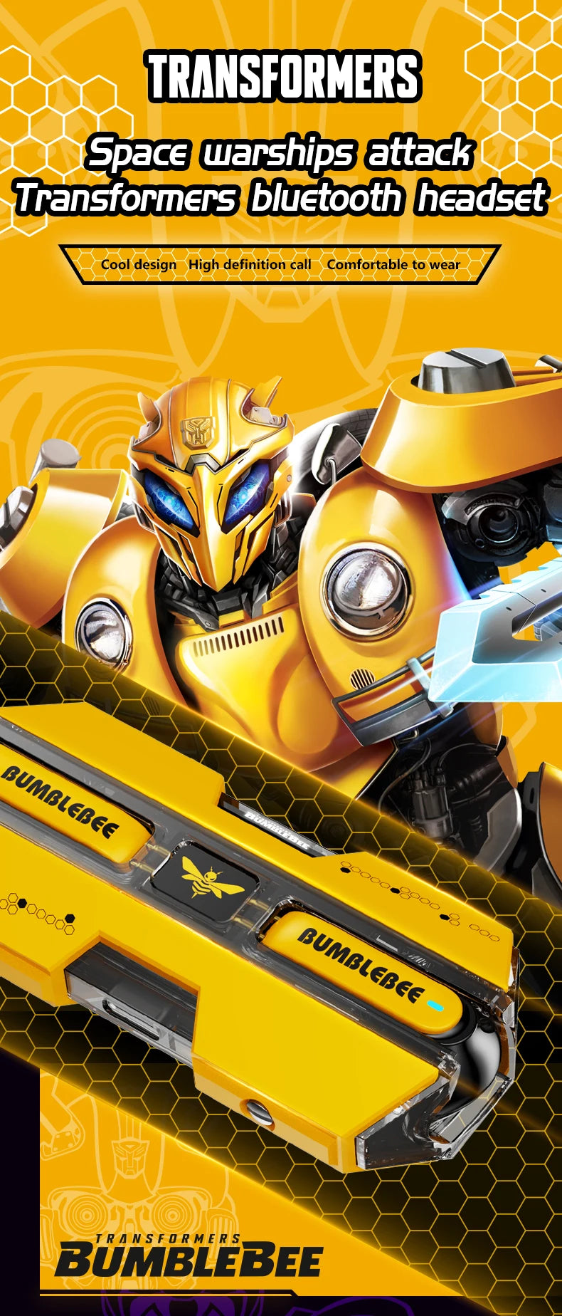 Transformers TF T01 Gaming Earphones Bluetooth ENC Headphones