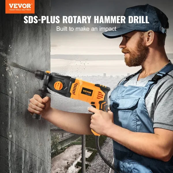 SDS Plus 1 Inch Rotary Hammer Drill 8 Amp Demolition