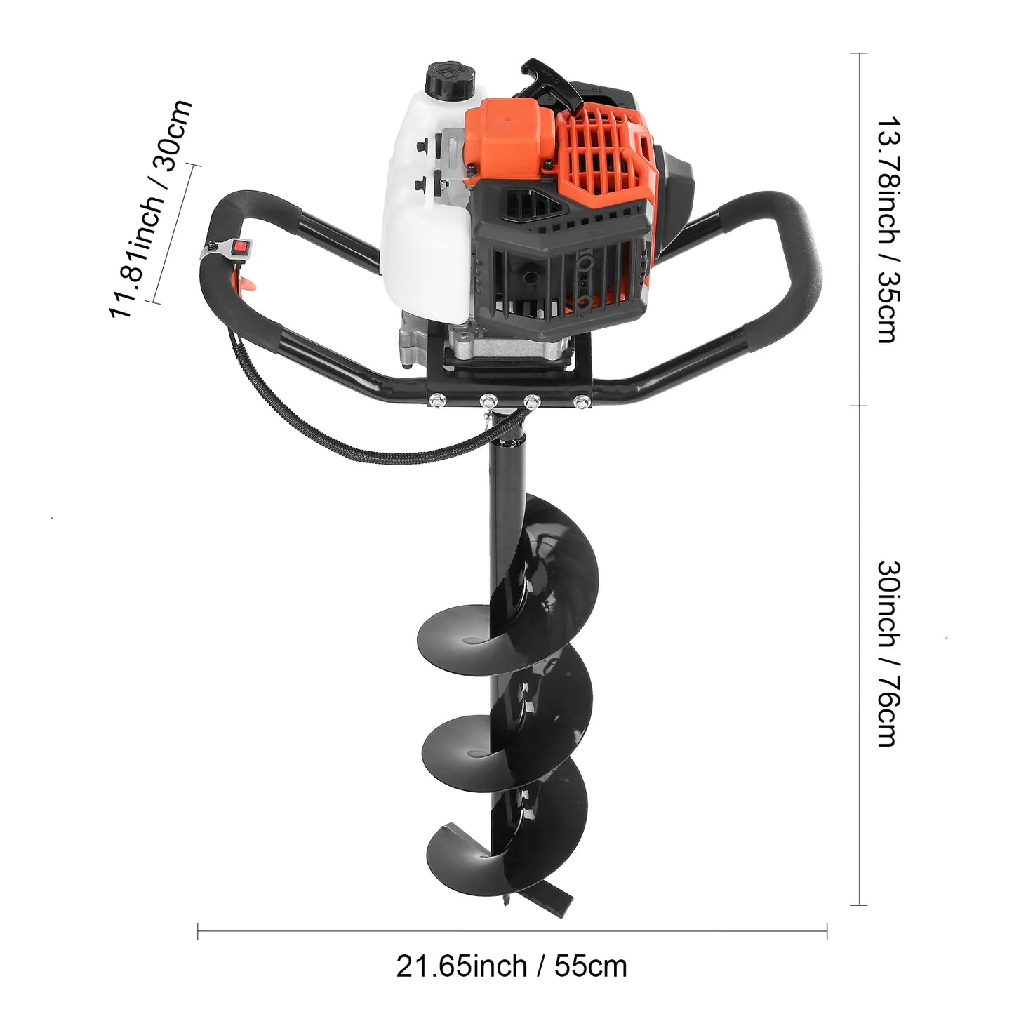 SucceBuy Gas Powered Post Hole Digger Earth Auger Tool