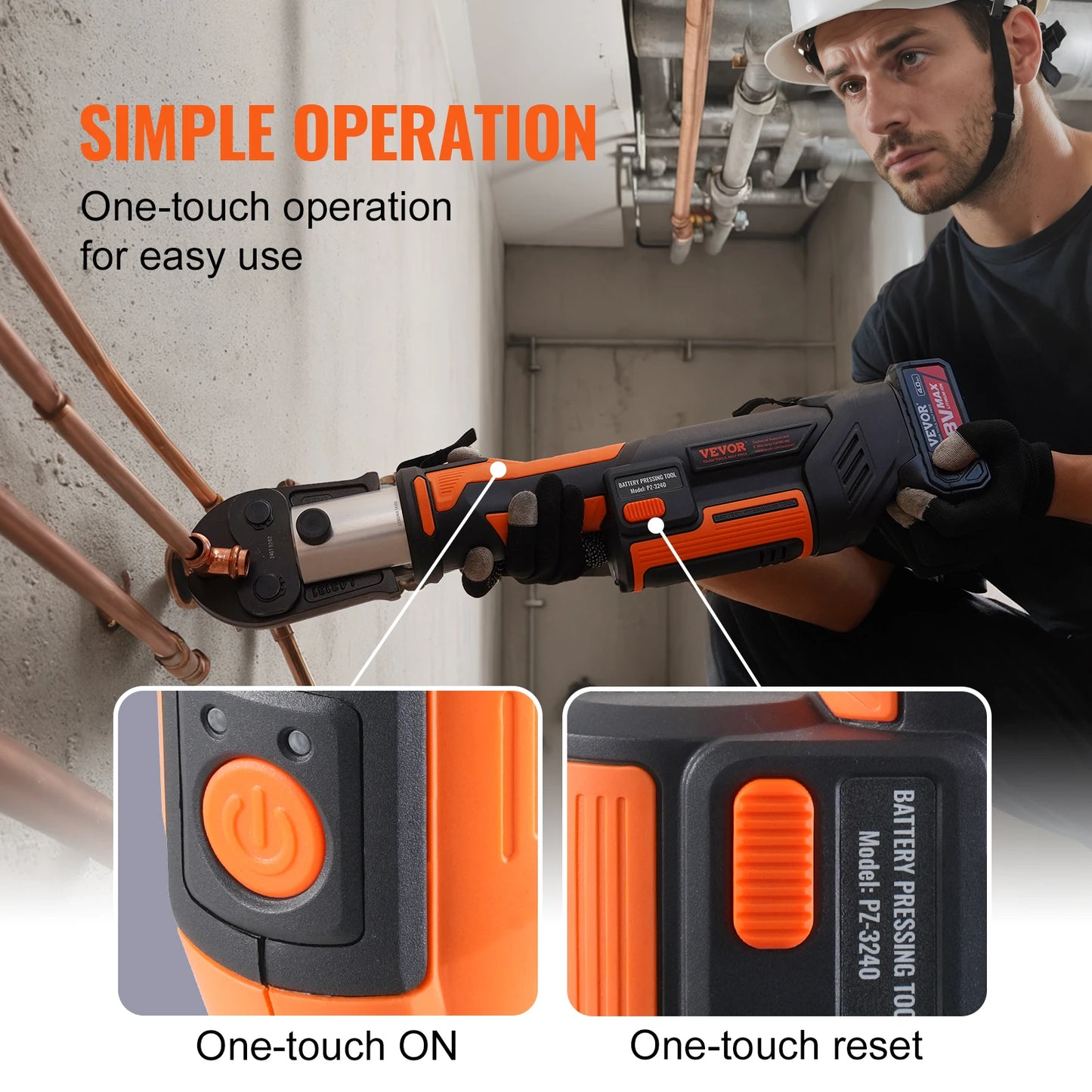 SucceBuy 18V Brushless Pipe Crimping Tool For Copper Pipes
