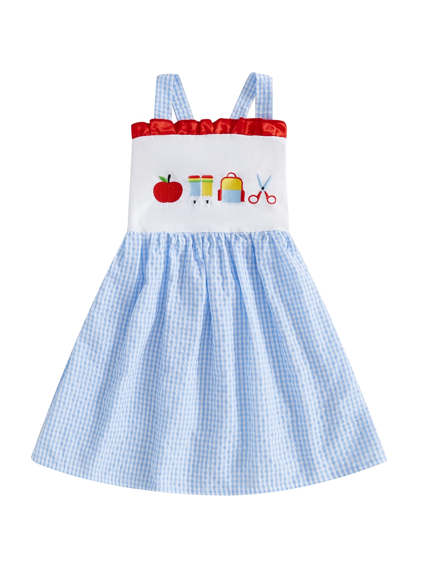 Toddler Girl Sleeveless A-Line Summer Dress Square Neckline Embroidery