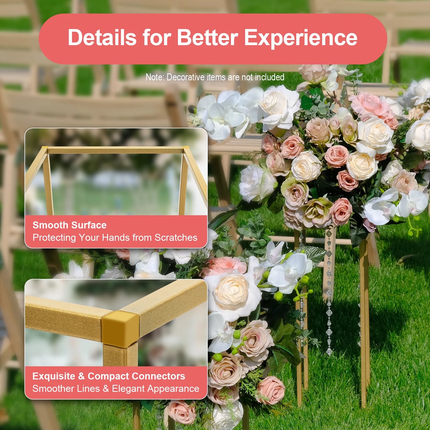 Wedding Flower Stand Set Metal Column Rack Balloon Holder Decor