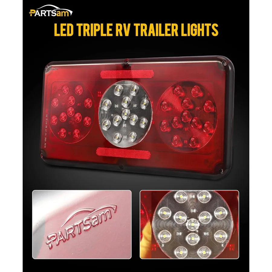 YAO HUI HUANG Rectangle LED Trailer Stop Lights 2 Pack