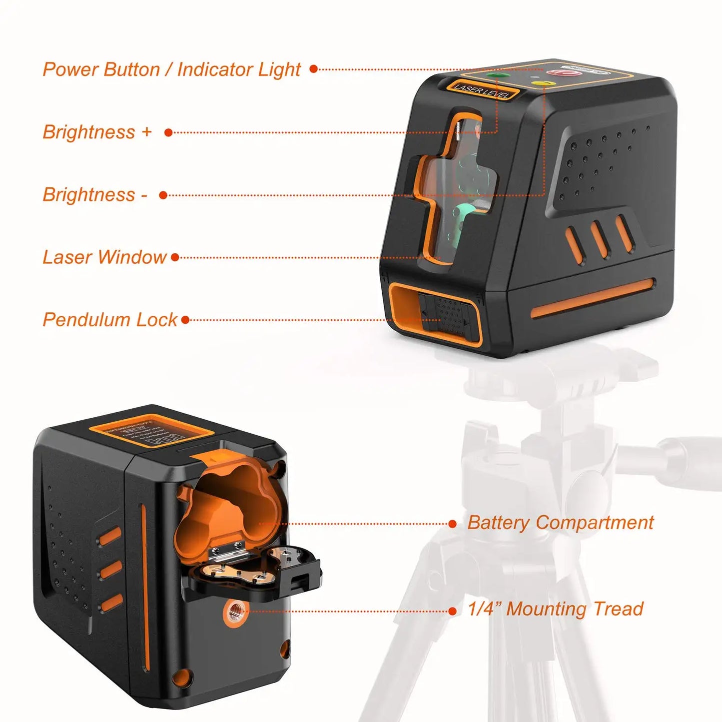 INORM Two Line Laser Level Self Leveling Green Beam
