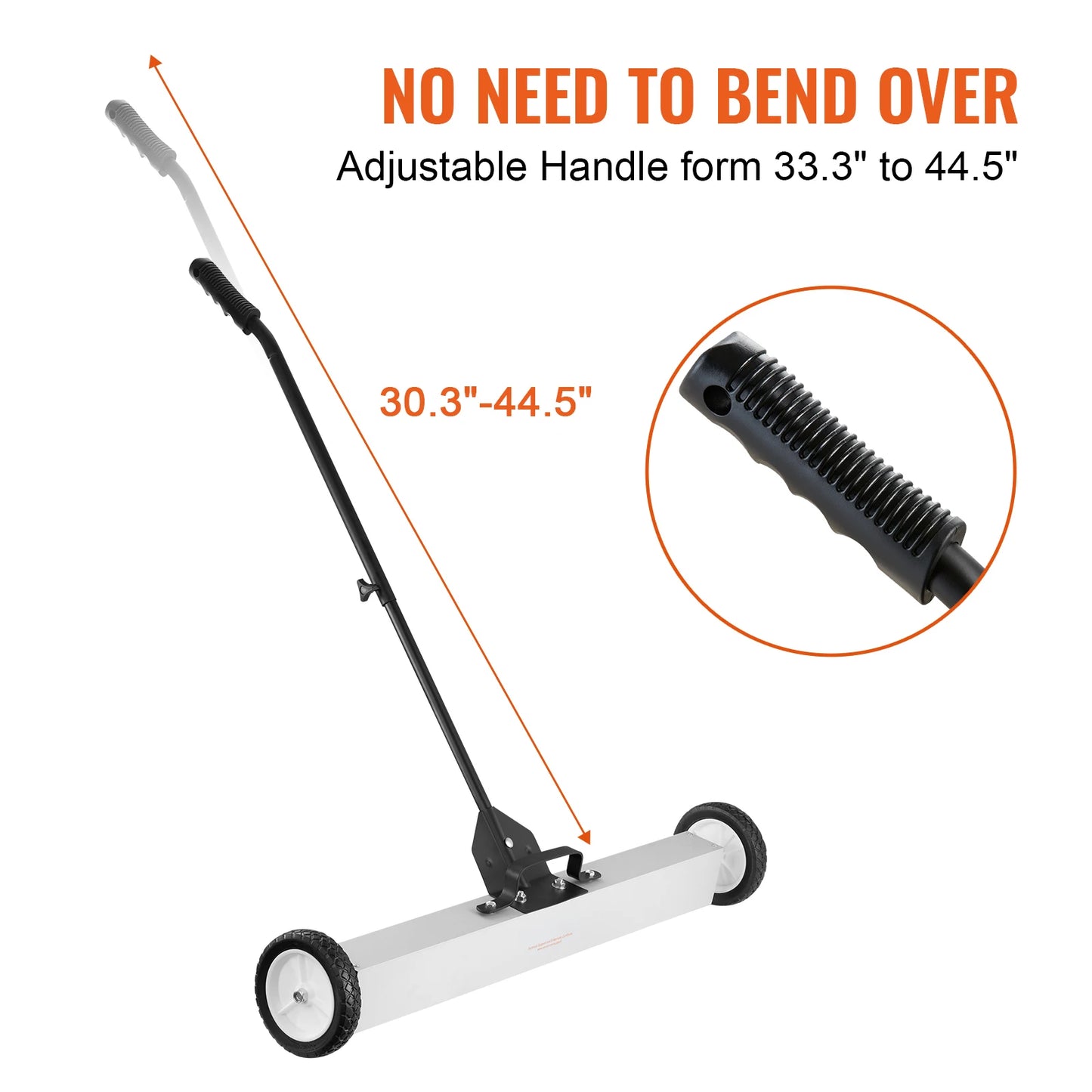 Magnetic Sweeper With Wheels Push Type Magnetic Pickup For Lawn