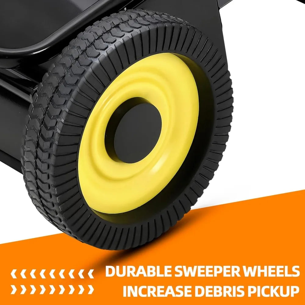 Tow Behind Lawn Sweeper Heavy Duty Leaf Grass Collector
