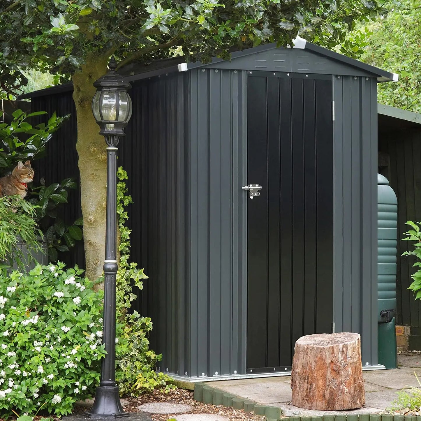 Galvanized Metal Outdoor Storage Shed For Garden Tools