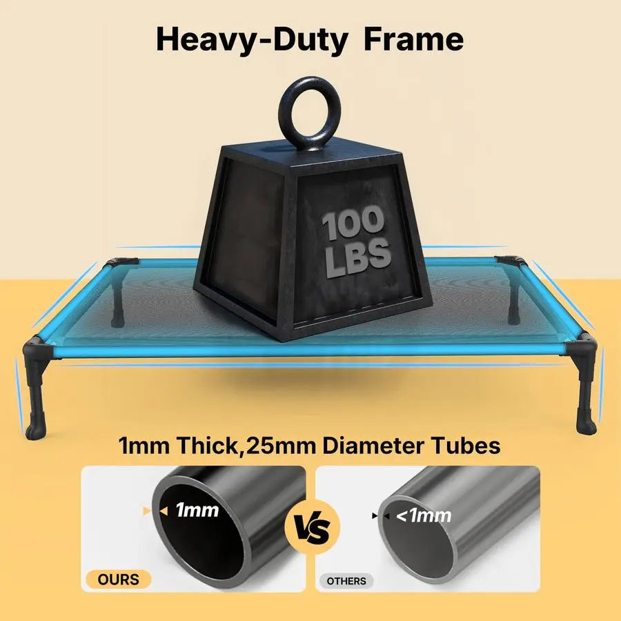 Outdoor Elevated Dog Bed Raised Cot Breathable for Breeds