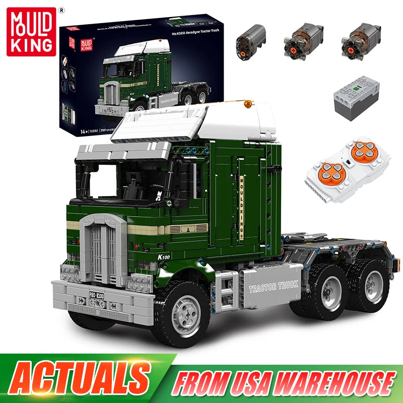 Mould King 13202 RC Motorized K100 Tractor Truck Building Set